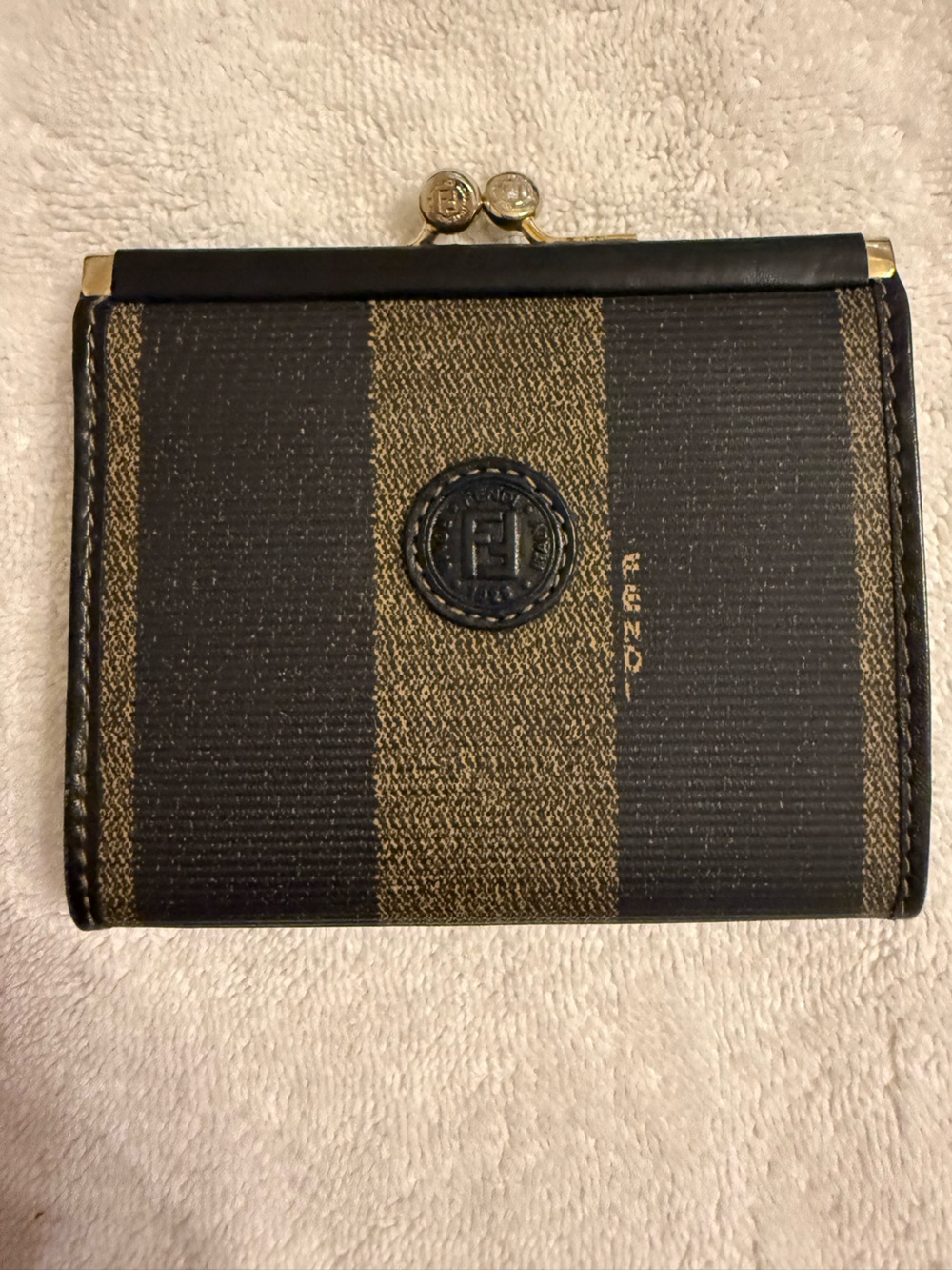 Fendi Pequin Kiss-Lock Coin Purse